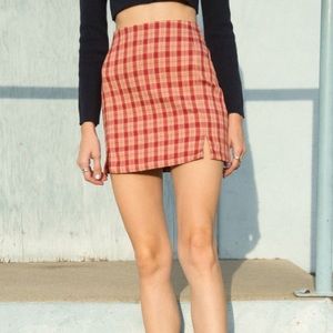 Brandy Melville Red/ Orange Cara Skirt